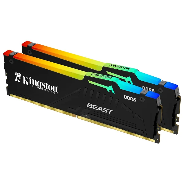 Kingston Fury Beast RGB 32 GB (2x16) 5600 MHz Cl36 Kf556c36bbeak2/32 DDR5 RAM - Görsel 2