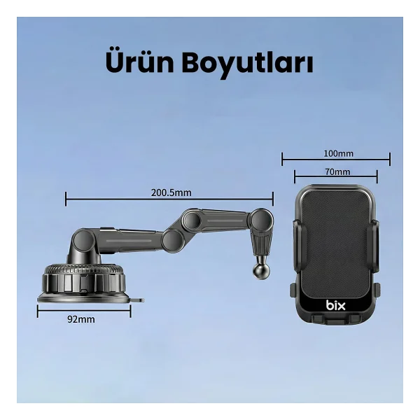 Bix Bxch15 Vakumlu Araç Telefon Tutucu - Görsel 7