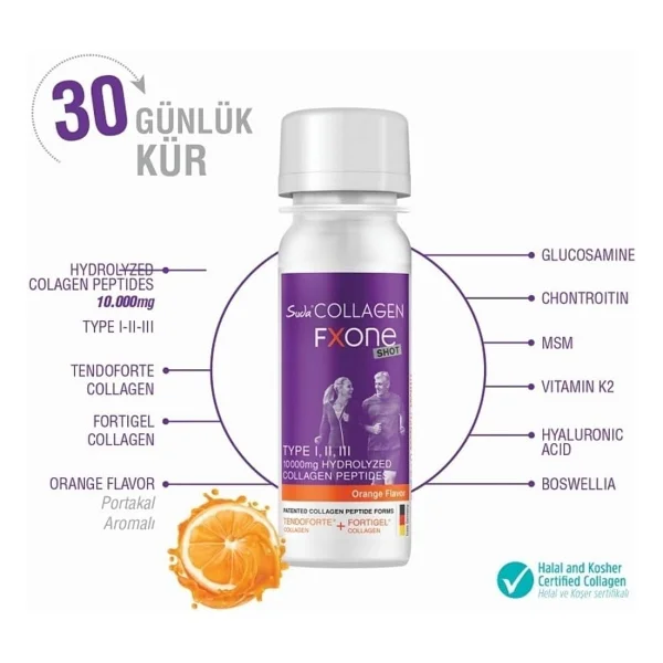 Suda Collagen Fxone Portakal 40 ml 30 Shot - Görsel 3