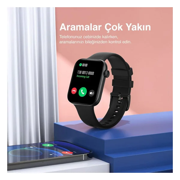 Inteya Hiwatch Neo Pembe Altın Akıllı Saat - Görsel 5