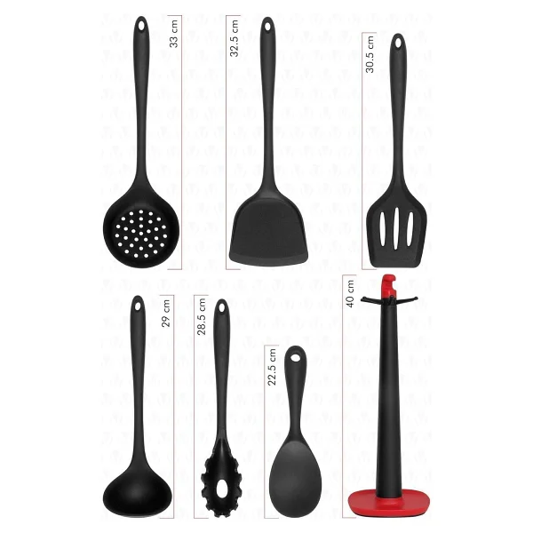 Valletta Claris Standlı 7 Parça Spatula Set Siyah - Görsel 2