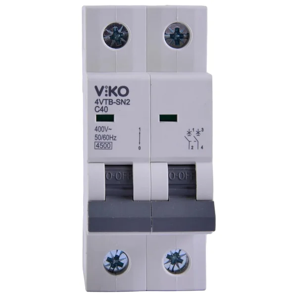 Viko 4vtb-2c40 Otomatik Sigorta 4,5ka C Tipi 2 Kutup 40a - Görsel 2