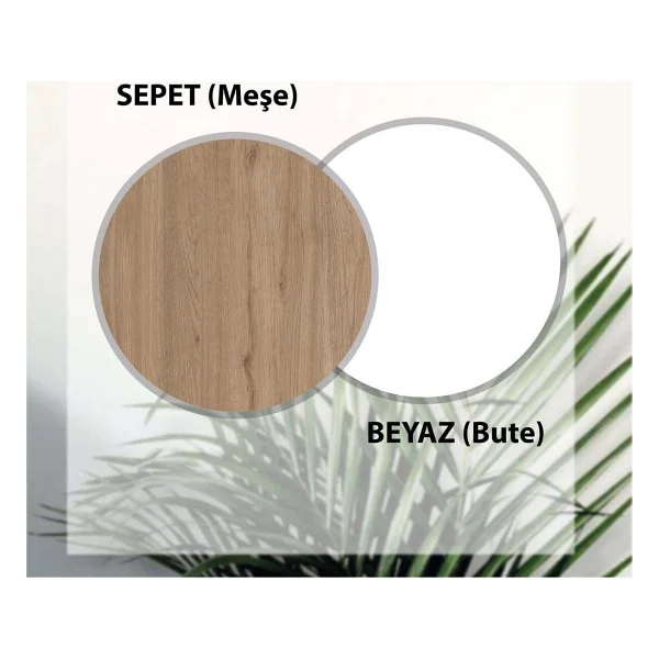 Mezza Royal 5032 Sepet-Beyaz Askılıklı 4 Kapaklı Portmanto - Görsel 8