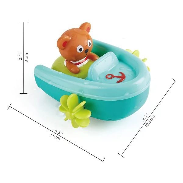 Hape Çek-Bırak Tekne Ve Ayıcık Banyo Oyuncağı - Görsel 2