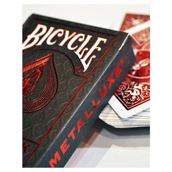 Bicycle Metalluxe Foil Back Crimson Red İskambil Kağıdı - Görsel 6