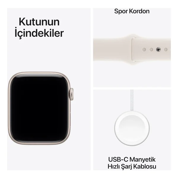 Apple Watch Se 3 GPS + Cellular 44mm Alüminyum Kasa Ve Spor Kordon Akıllı Saat - Görsel 7