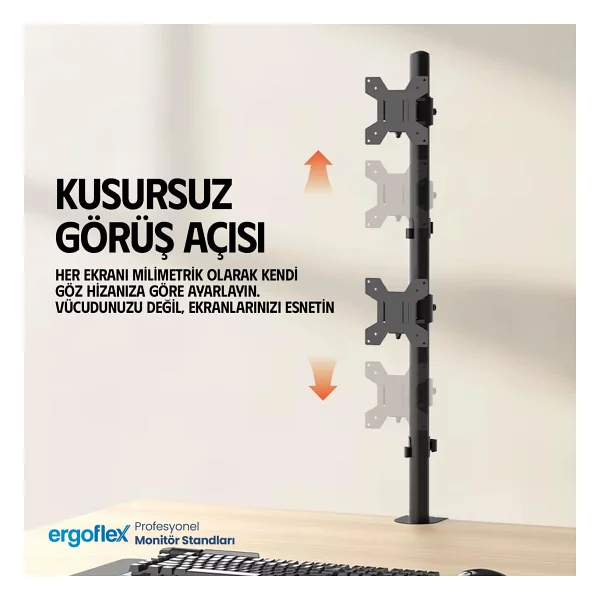 Ergoflex Ef63 13-32 İnç İki Kollu Monitör Standı - Görsel 7