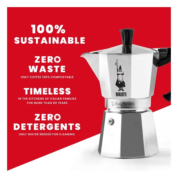 Bialetti Express 1 Cup Moka Pot Gri - Görsel 6