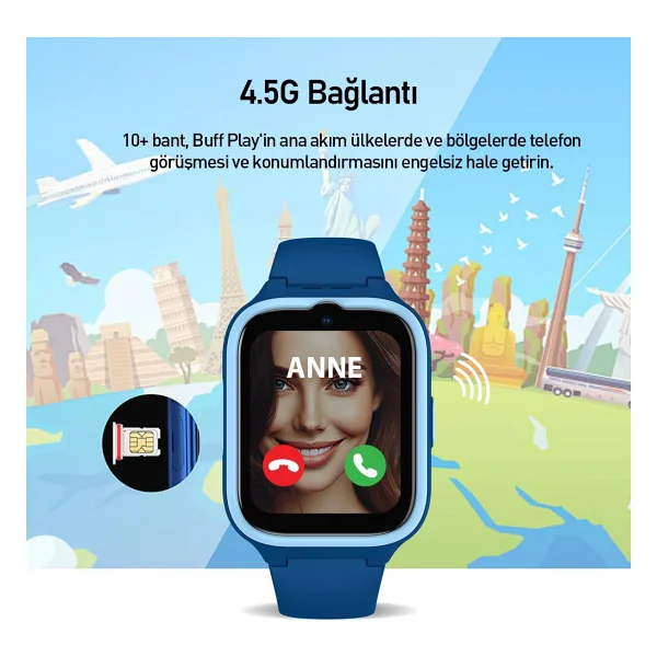 Buff Kids Watch Play Pembe Akıllı Çocuk Saati - Görsel 4