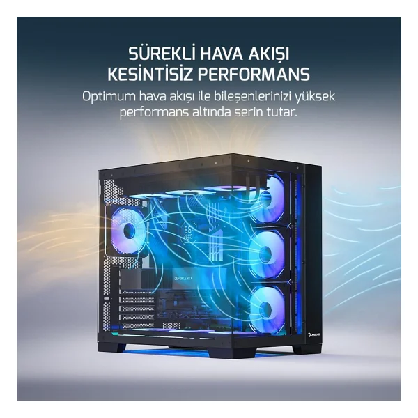 GamePower Warcry Pulse 4x12Cm ARGB Fan Temperli Cam ATX 650W 80+ Bronze Gaming Kasa - Görsel 4
