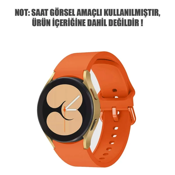 Microsonic Samsung Galaxy Watch 4 Classic 46mm Turuncu Solid Silikon Kordon - Görsel 2