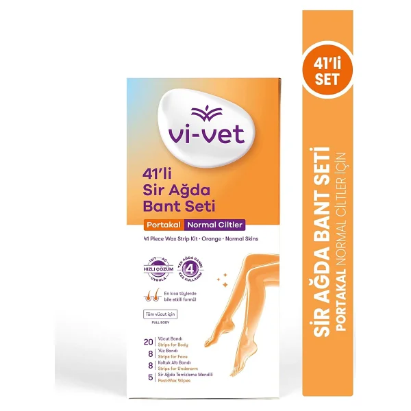 Vi-Vet Portakal Normal Ciltler İçin 41'li Sir Ağda Bandı - Görsel 2