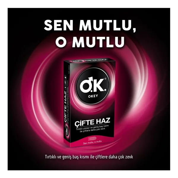 Okey Çifte Haz 10'lu Prezervatif - Görsel 5