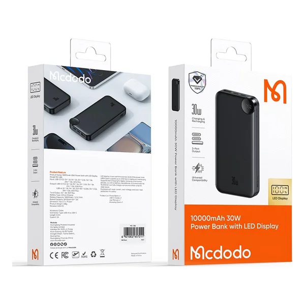 Mcdodo Mc-3850 10000 mAh Hızlı Şarj Powerbank - Görsel 7