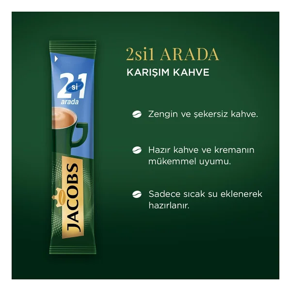 Jacobs 2'si 1 Arada Kahve 40x10.5 Gr - Görsel 4