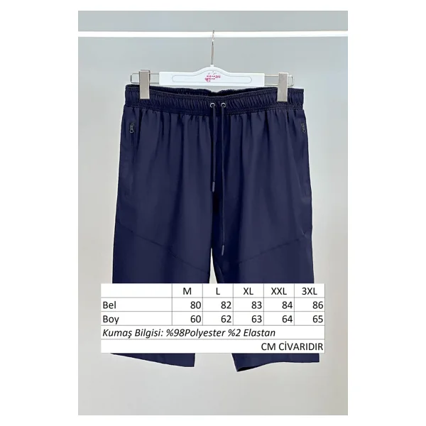 Remsa Mayo Erkek Havuz Deniz Uzun Kapri Şort Mayo Rks-02,Lacivert 2Xl - Görsel 7