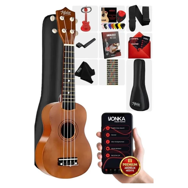 Midex Ukx-901bl Mavi Soprano Ukulele - Görsel 5