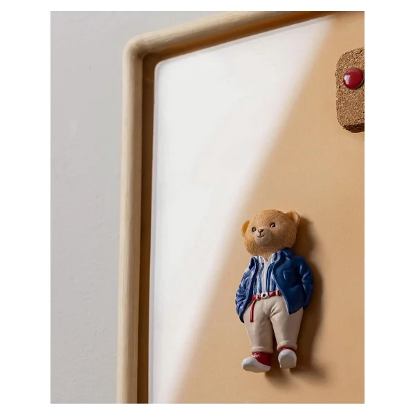 Madame Coco Simon Bear Magnet - Lacivert/Bej - 4x8 Cm - Görsel 3