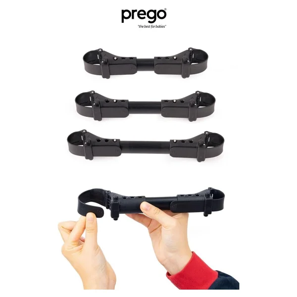 Prego Universal Ikiz Bebek Arabası Bağlantı Aparatı (Tüm Bebek Arabalarıyla Uyumlu) - Siyah - Görsel 3