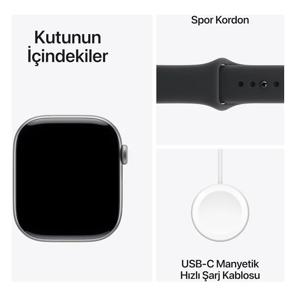 Apple Watch Series 11 GPS + Cellular 42mm Alüminyum Kasa Ve Spor Kordon Akıllı Saat - Görsel 6