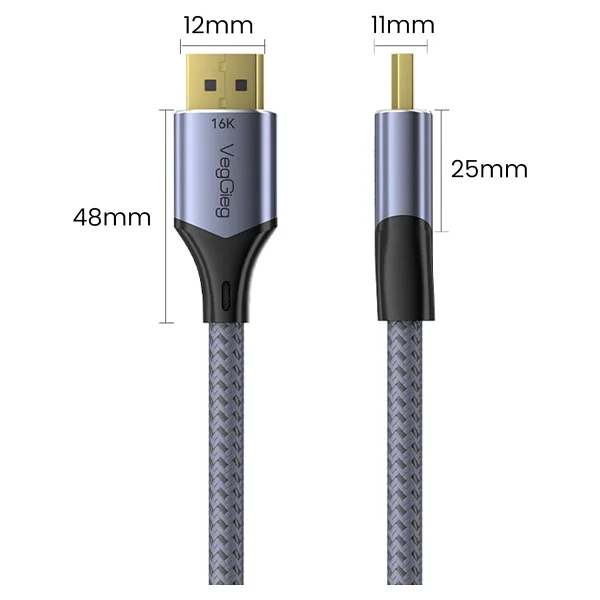 Veggieg V-H922 1 M 16k Displayport Kablo - Görsel 8