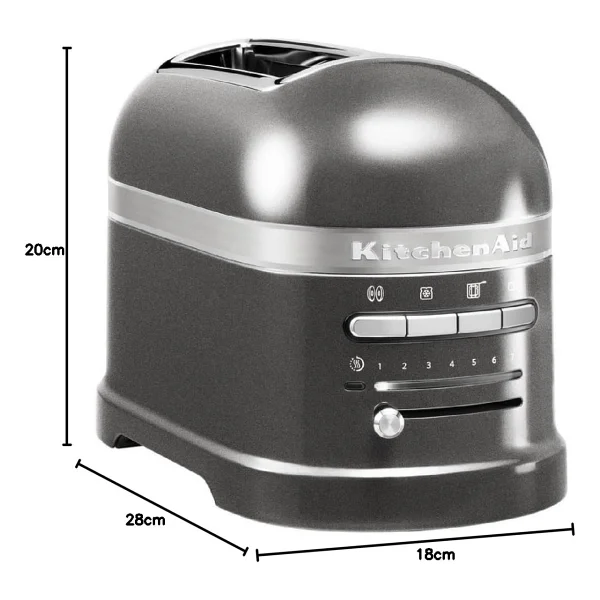 Kitchenaid Artisan 5kmt2204ems Medallion Silver 2 Dilim Ekmek Kızartma Makinesi - Görsel 8