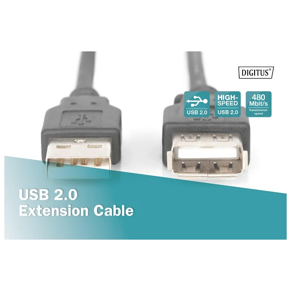 Digitus Ak-300202-050-S USB 2.0 5 M USB Uzatma Kablosu - Görsel 2