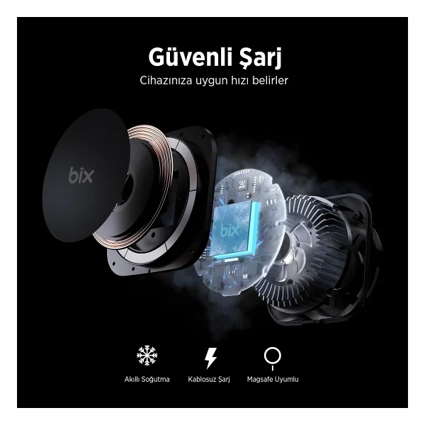 Bix Bxch10 Magsafe Manyetik Araç Telefon Tutucu - Görsel 6