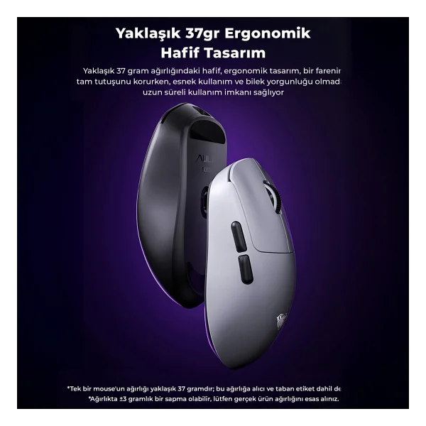 Aula Sc800 Lightweight Siyah Optik Kablolu/Kablosuz Oyuncu Mouse - Görsel 6