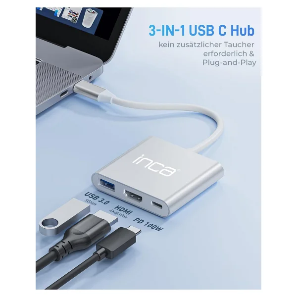 Inca Itpc-04tx 100 W Type-C Laptop Docking Station - Görsel 7