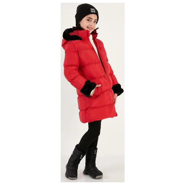 Lela 5761981 İçi Astarlı Kapüşonlu Çocuk Şişme Mont - Görsel 2