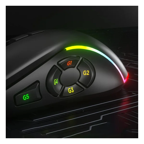 Lenovo Lecoo Ms140 RGB Ergonomik Makrolu Optik Kablolu Oyuncu Mouse - Görsel 6