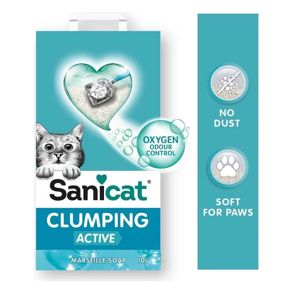 Sanicat Active Marsilya Sabunu Kokulu 10 lt Bentonit Kedi Kumu - Görsel 8