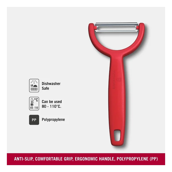Victorinox 6.0963.1 Ypso Kırmızı Tırtıklı Çift Taraflı Soyacak - Görsel 3