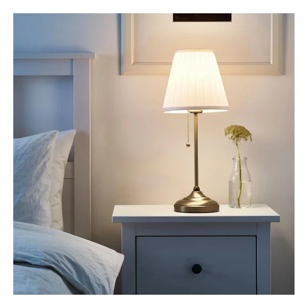 IKEA Arstid Abajur Beyaz-pirinç Rengi 55 Cm - Görsel 2