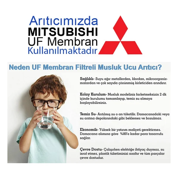 Greentech Water Uf Membran Filtreli Musluk Ucu Arıtıcı - Görsel 6