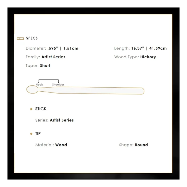 Zildjian ZASTBLK Travis Barker Signature Drumsticks Black - 2'li paket - Görsel 6