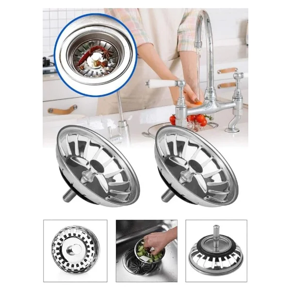 Çöpmak Paslanmaz Çelik Sifon Süzgeci 8 Cm Lavabo Evye Süzgeci Lavabo Gider Süzgeci - Görsel 4