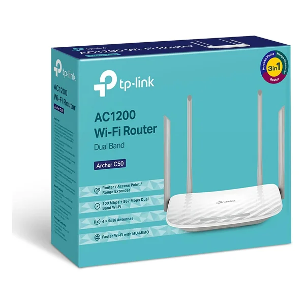 Tp-Link Archer C50 4 Port 1200 Mbps Router - Görsel 3
