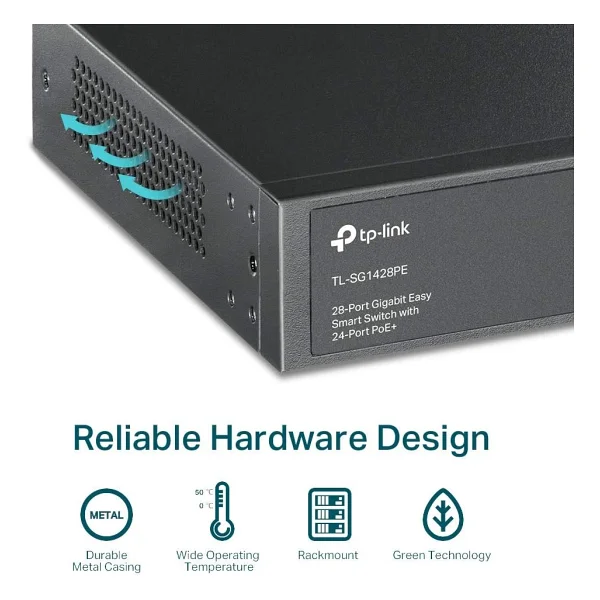 TP-LINK Omada TL-SG1428PE 28-Port Gbit Smart Swt - Görsel 8
