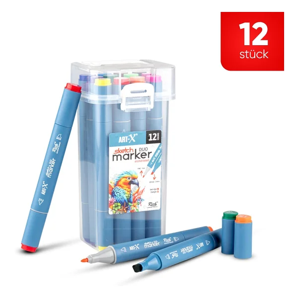 Art-X Sketch Duo 18046 12'li Çift Taraflı Marker Kalem Seti - Görsel 2
