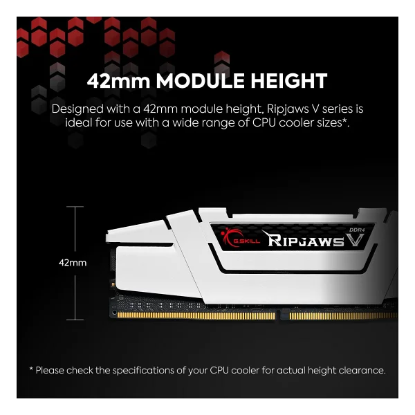 G.Skill Ripjaws V 32 GB (2x16) 3200 MHz Cl16 F4-3200c16d-32gvk DDR4 RAM - Görsel 3