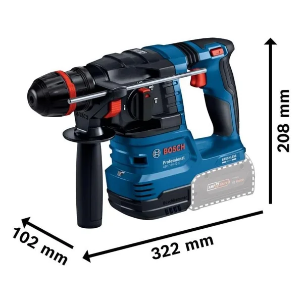 Bosch Gbh 18v-22 X Onechuck Kırıcı-Delici - Görsel 3