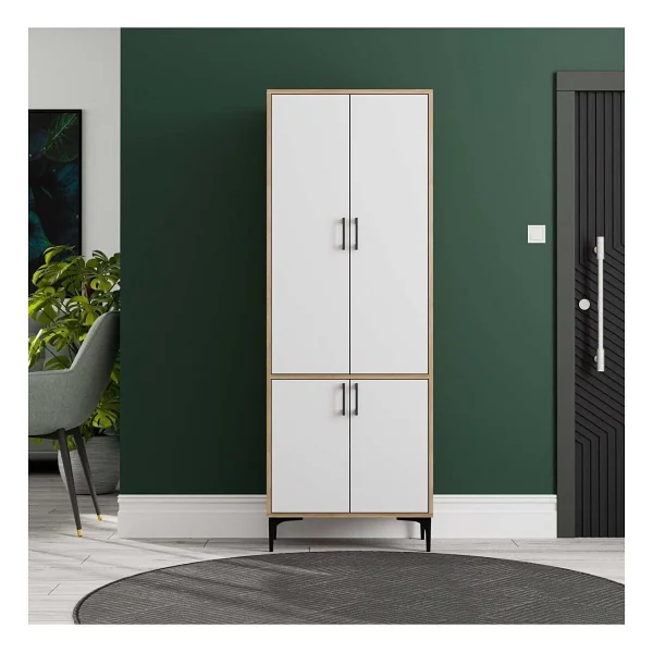 Mezza Royal 5032 Sepet-Beyaz Askılıklı 4 Kapaklı Portmanto - Görsel 3