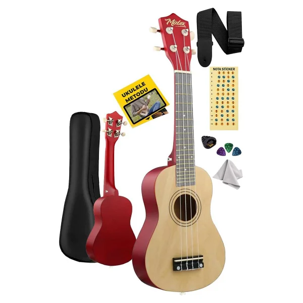 Midex Ukx-901bl Mavi Soprano Ukulele - Görsel 4
