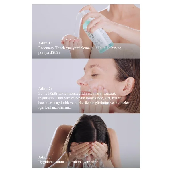 Clara Hygienics Rosemary Touch Yüz Ve Vücut Temizleme Jeli 400 Ml - Görsel 4