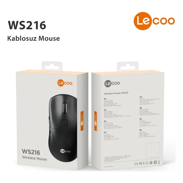 Lenovo Lecoo Ws216 Ergonomik Optik Kablosuz Mouse - Görsel 9