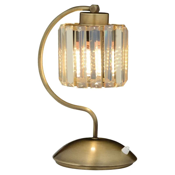 Avonnı Ml-65244-1e Eskitme Kaplama Masa Lambası E27 Metal Kristal 20x25cm - Görsel 8