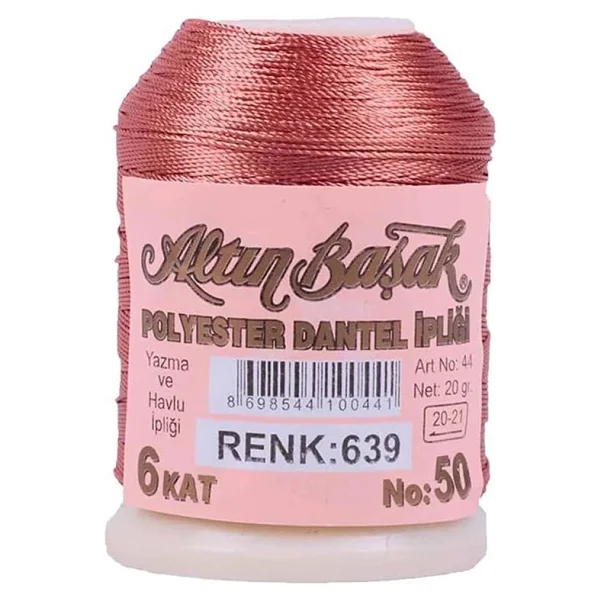 3 Adet Altınbaşak Oya ve Dantel İpi 20 gr - Royaleks - No: 639 - Görsel 3