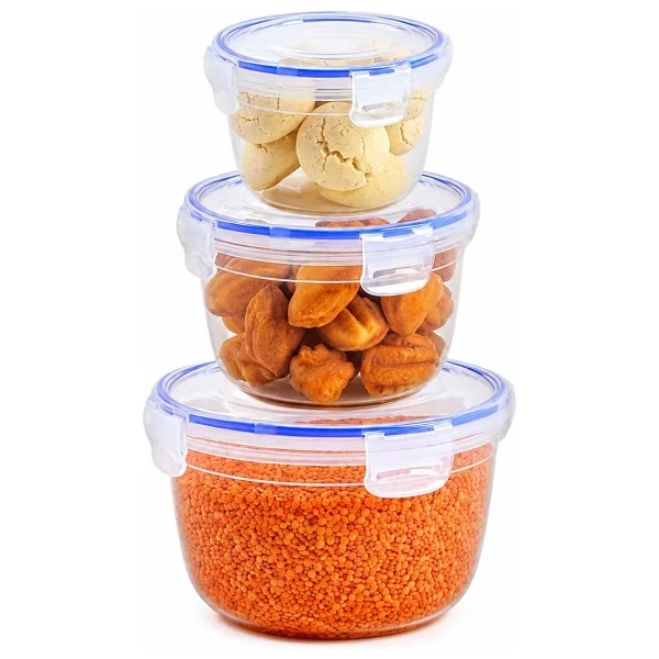Tantitoni Paslanmaz Çelik Yuvarlak 2 Katlı Kaşıklı Yemek Taşıma Kabı 710ml Mavi - 710 Ml - Görsel 9
